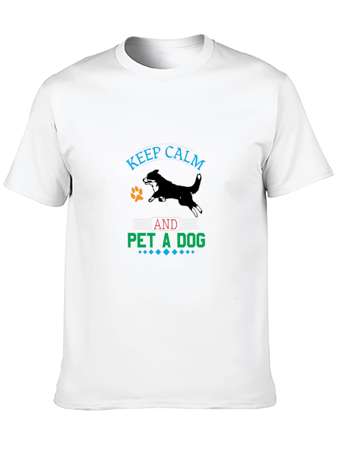Keep Calm and Pet a Dog Black T-Shirt