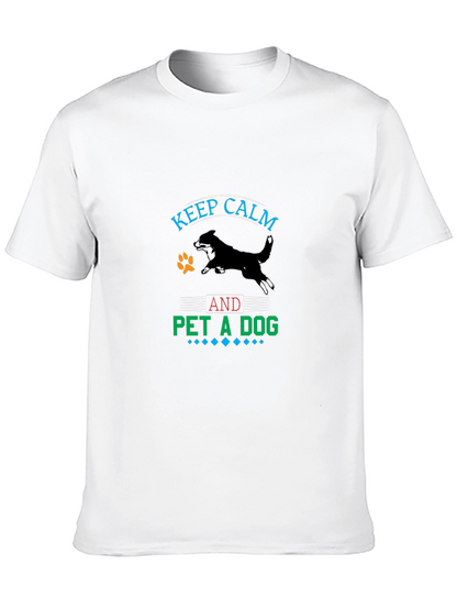 Keep Calm and Pet a Dog Black T-Shirt