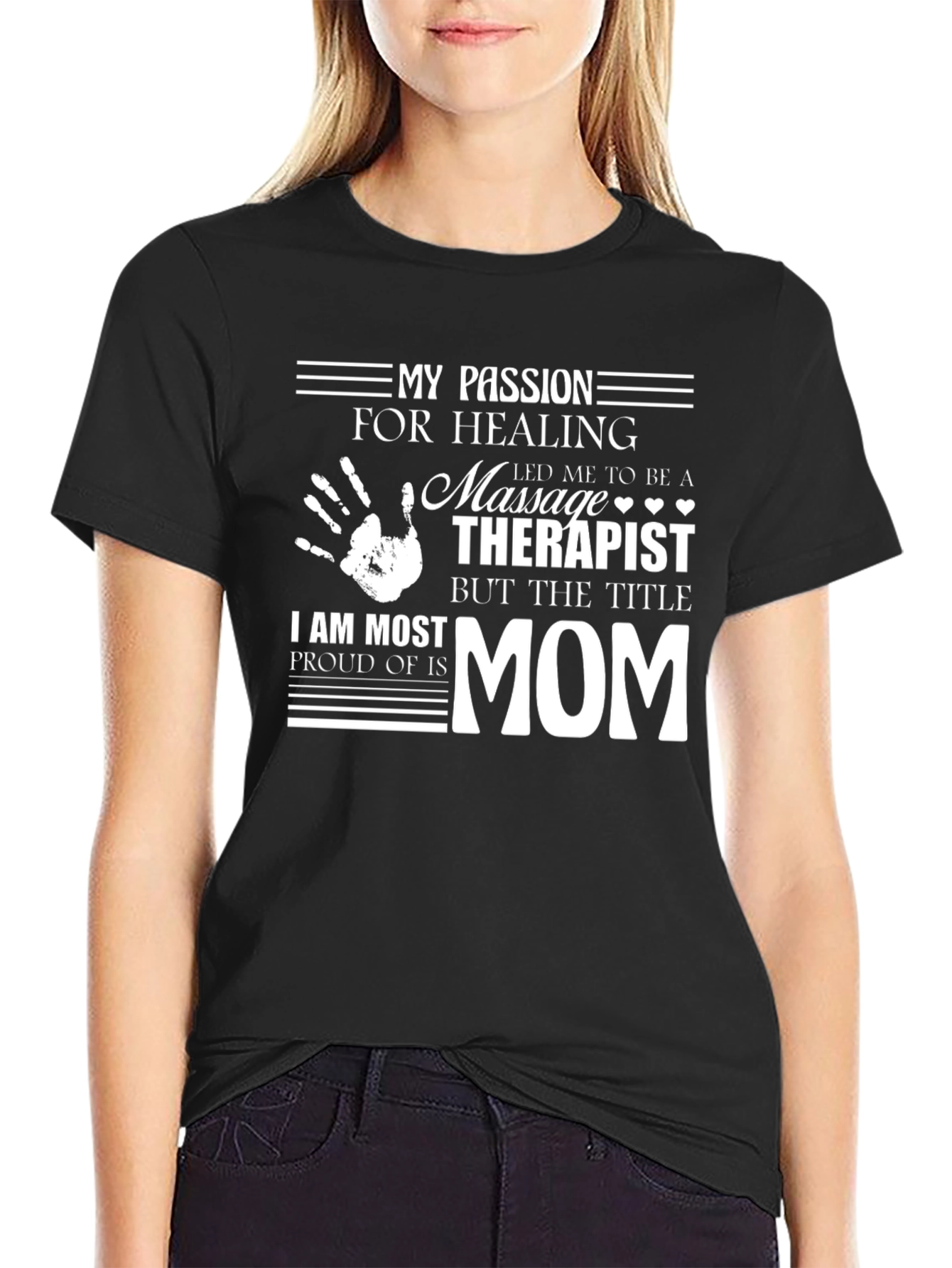 Massage Therapist Mom Graphic T-Shirt