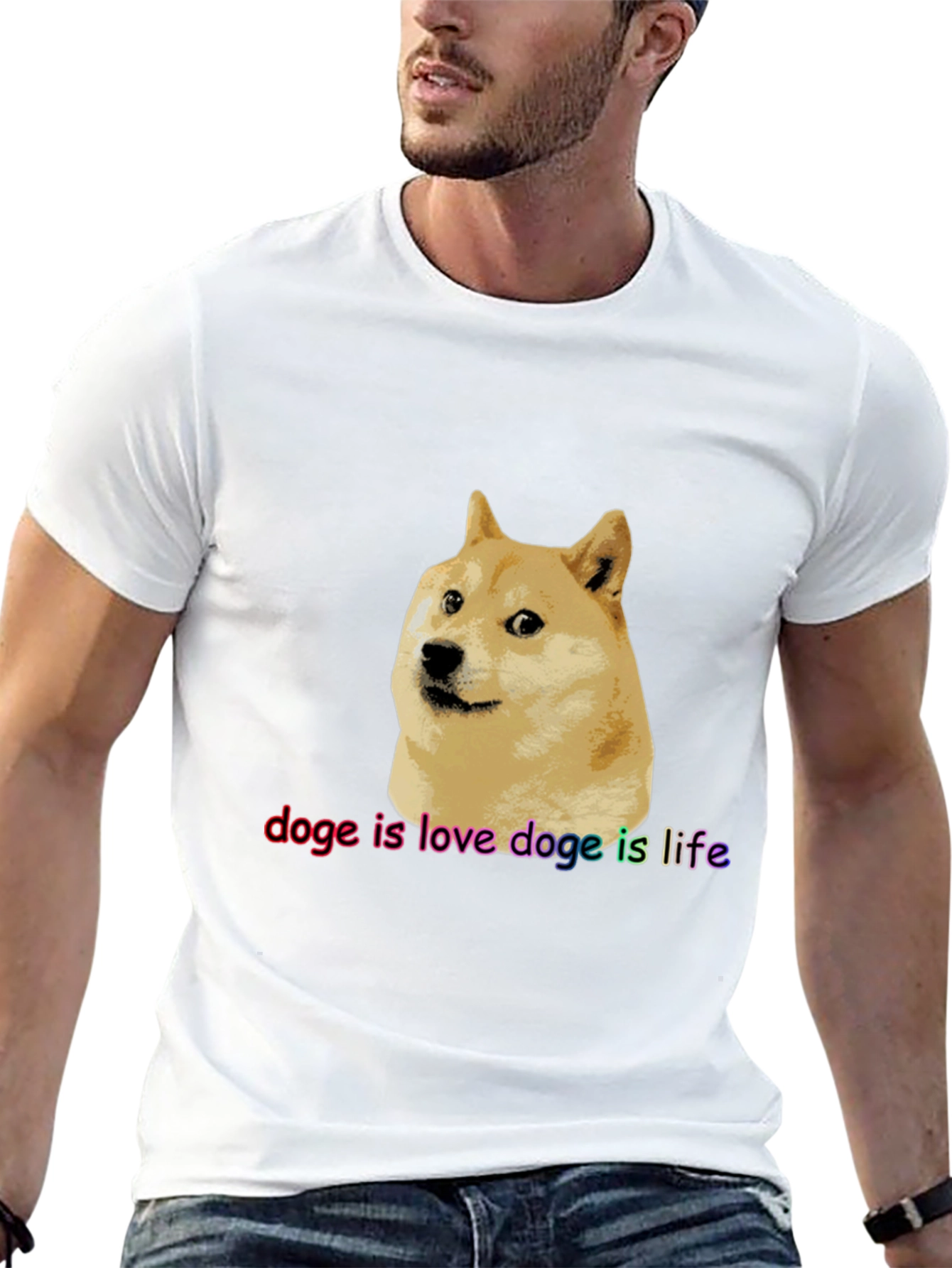 Doge is Love Doge is Life Black T-Shirt