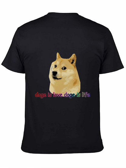 Doge is Love Doge is Life Black T-Shirt