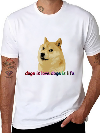 Doge is Love Doge is Life Black T-Shirt