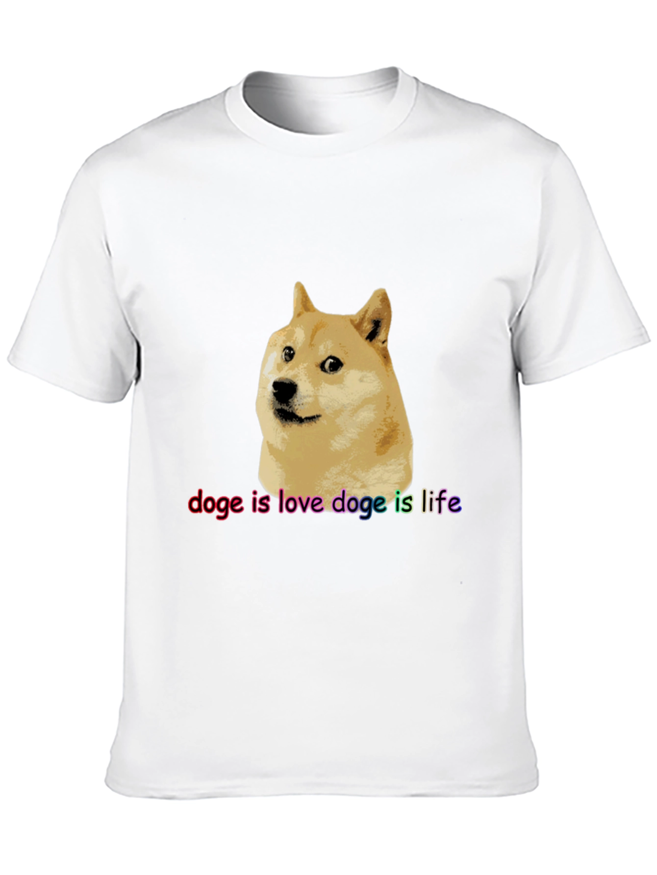 Doge is Love Doge is Life Black T-Shirt