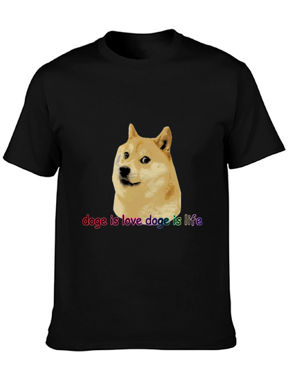 Doge is Love Doge is Life Black T-Shirt
