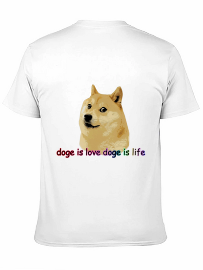 Doge is Love Doge is Life Black T-Shirt