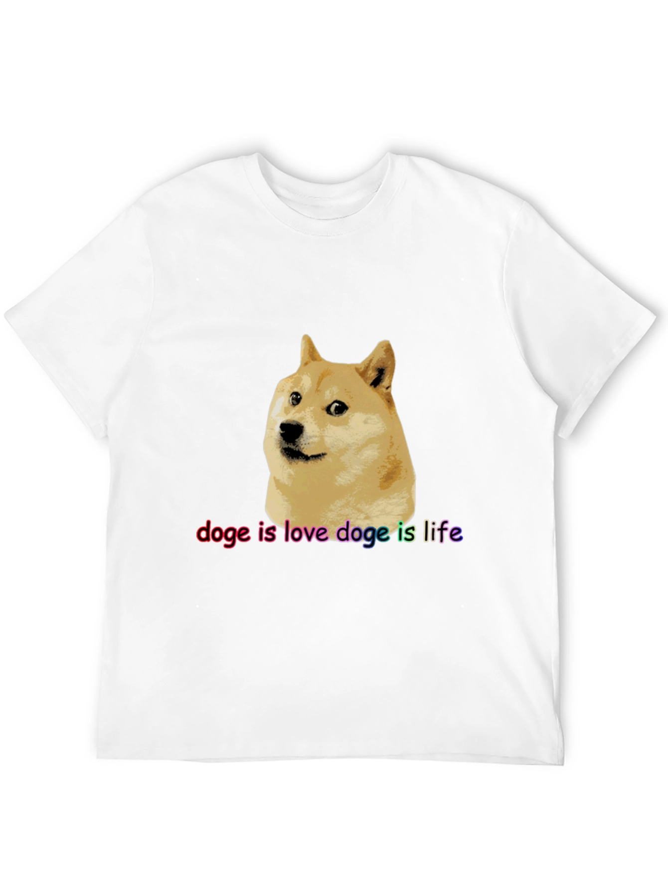 Doge is Love Doge is Life Black T-Shirt