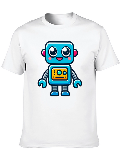 Fun Robot Graphic T-Shirt - Black