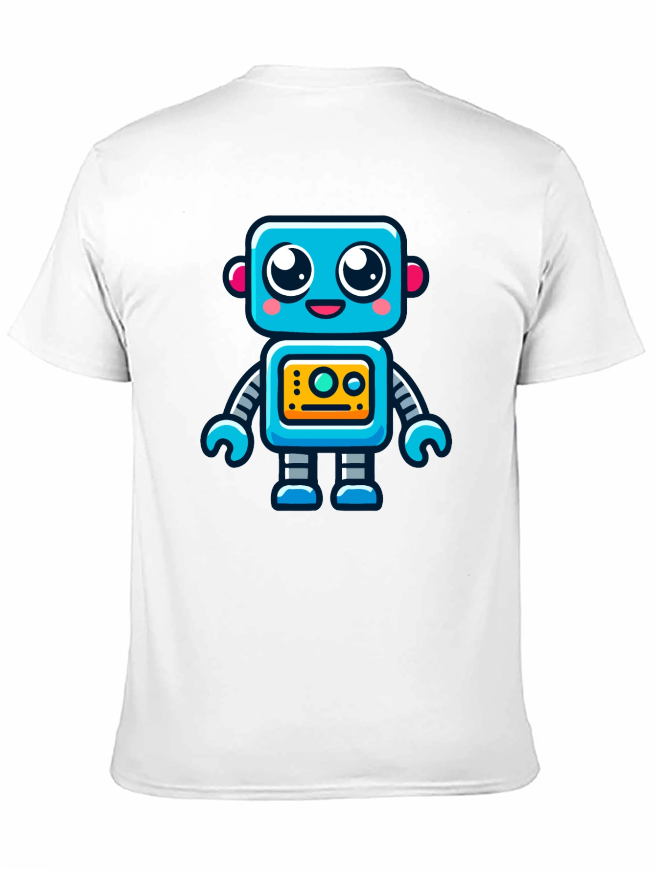 Fun Robot Graphic T-Shirt - Black