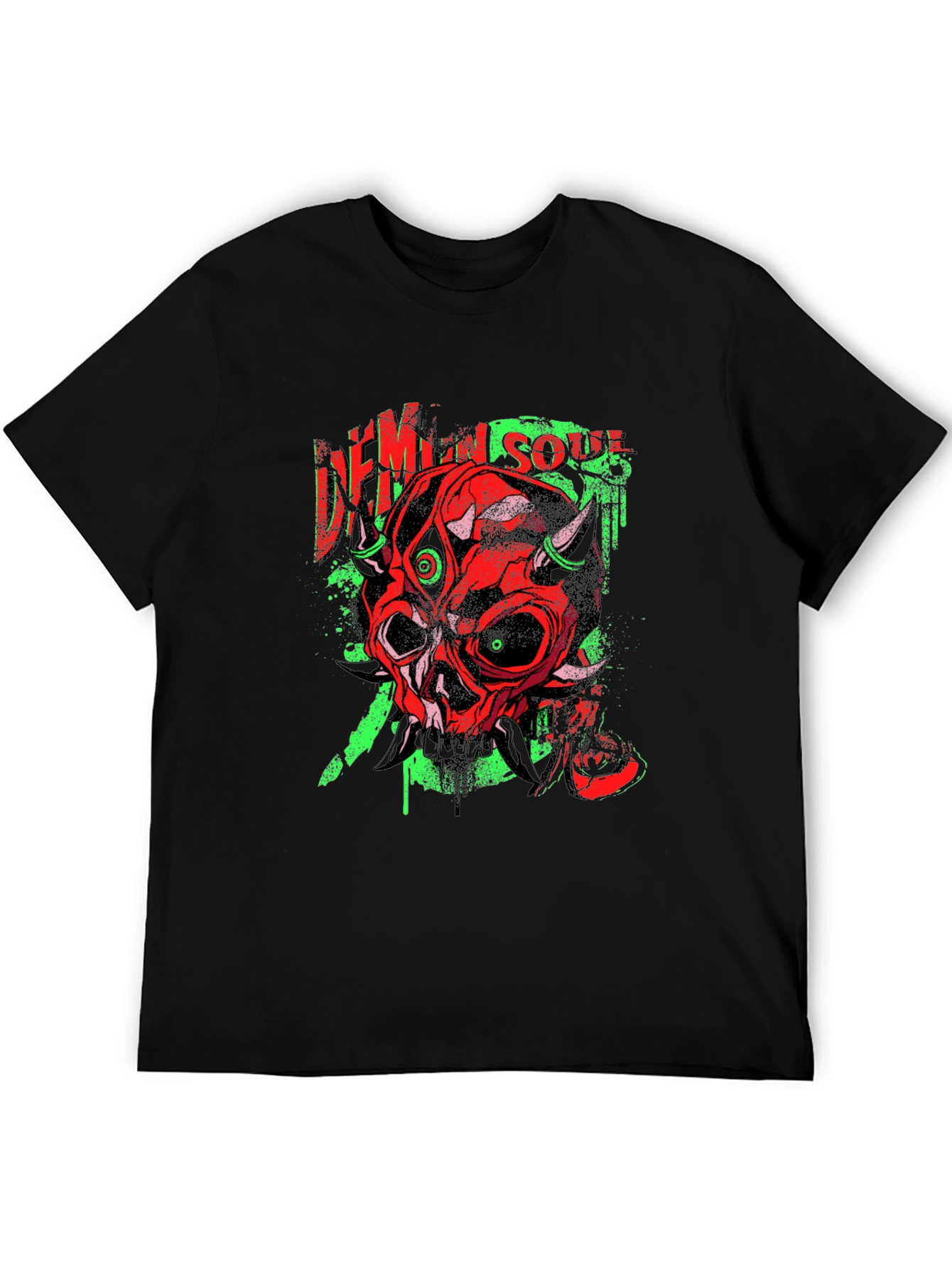 Demon Soul Graphic Tee - Unique Skull Design