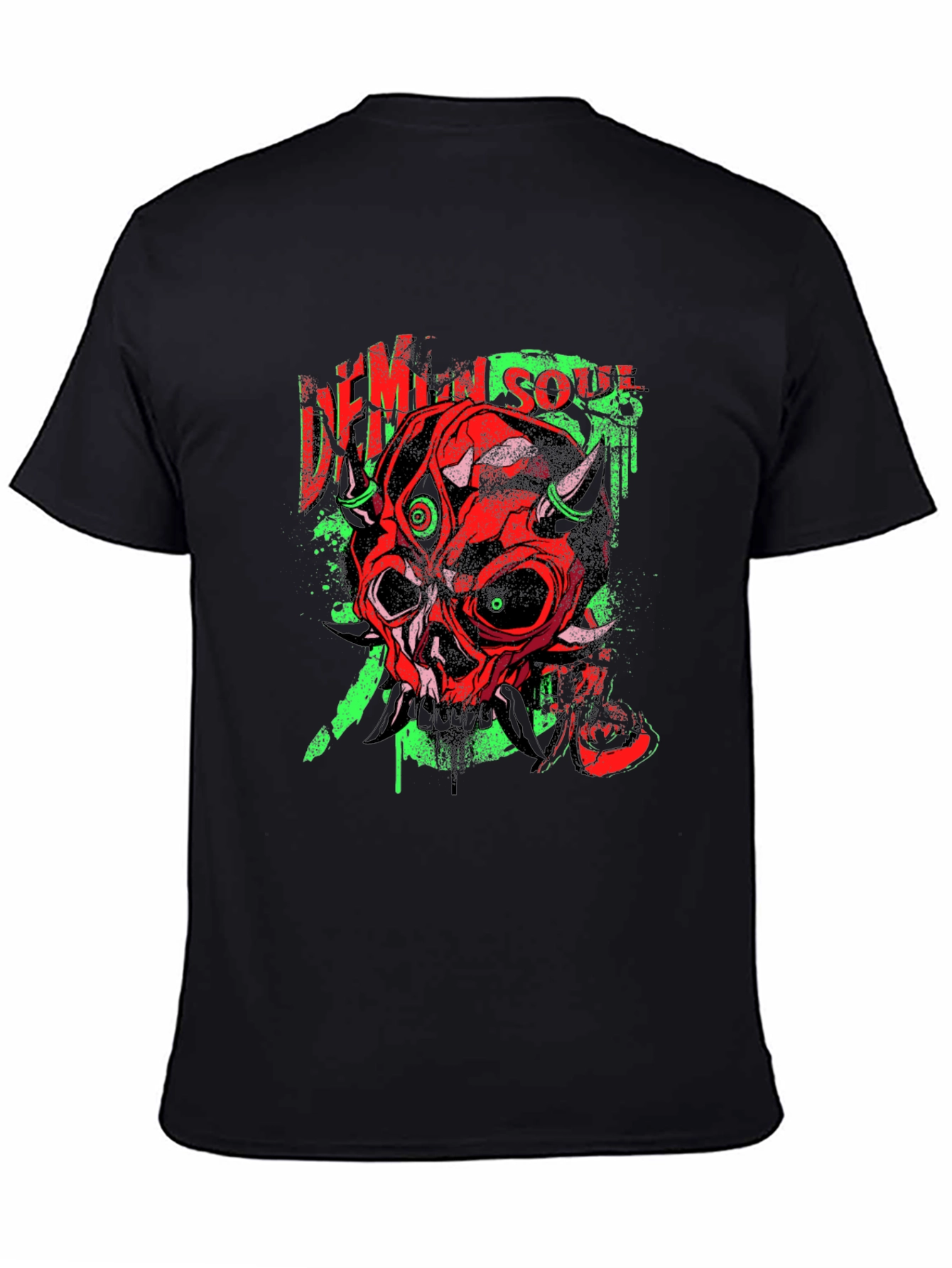 Demon Soul Graphic Tee - Unique Skull Design