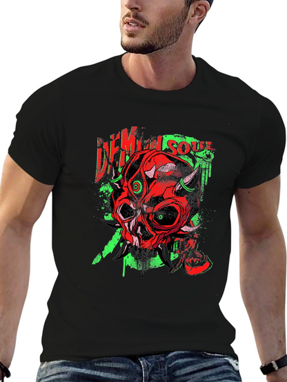 Demon Soul Graphic Tee - Unique Skull Design