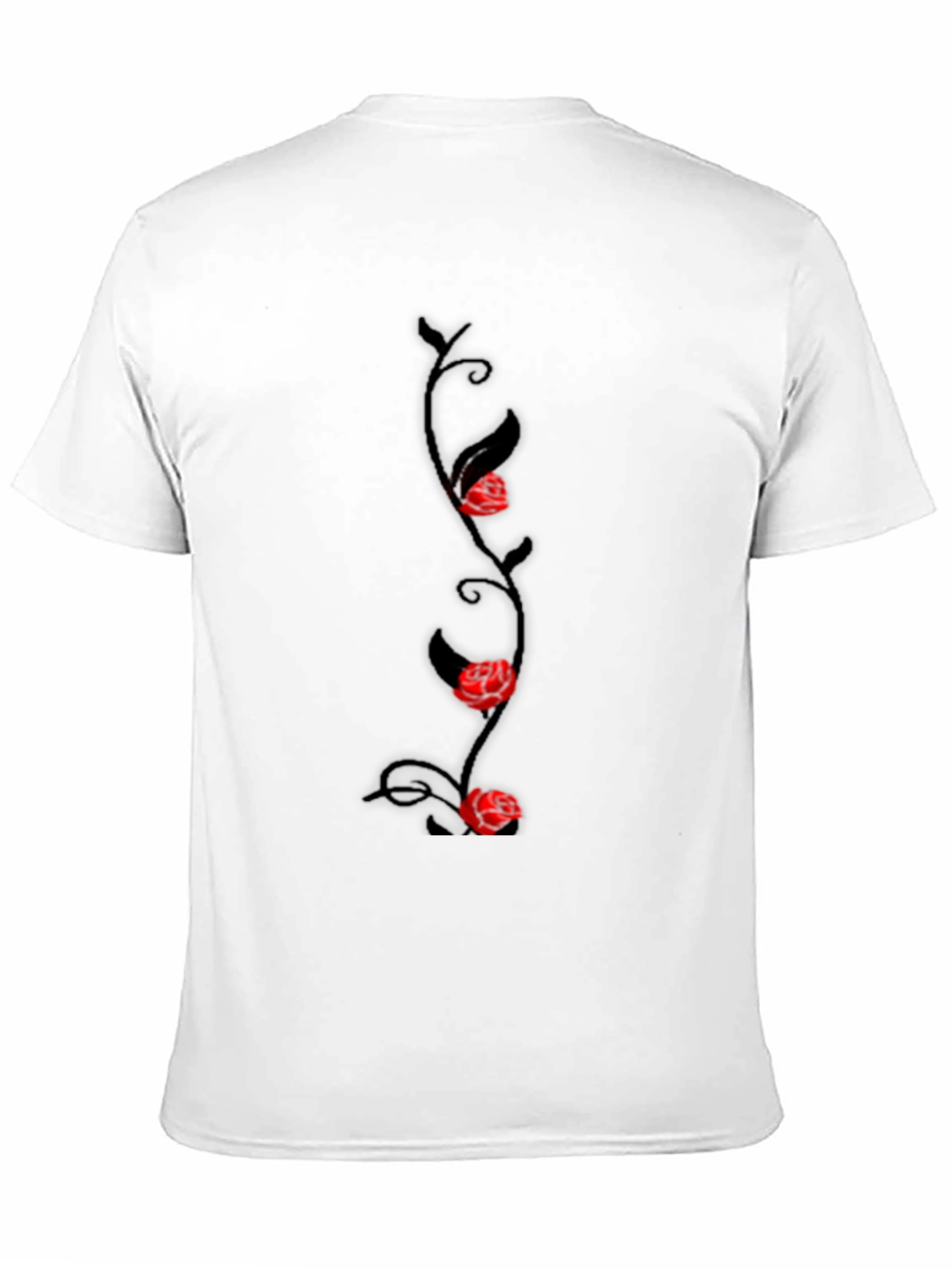 Rose Vine Graphic Tee - Mens Black T-Shirt