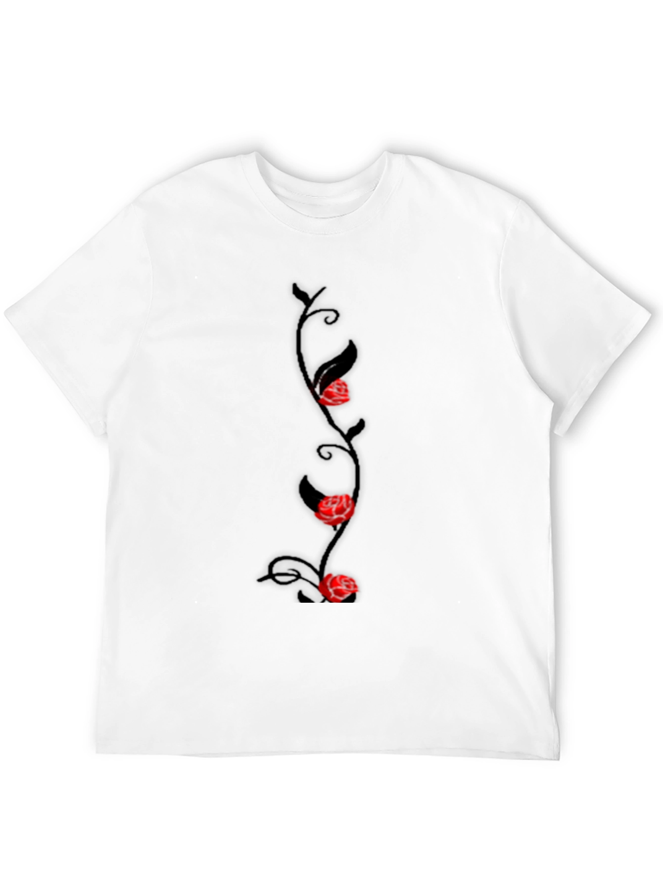 Rose Vine Graphic Tee - Mens Black T-Shirt