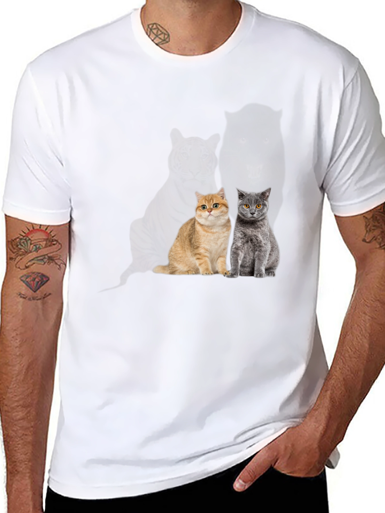 Cool Cat T-Shirt - Two Cats