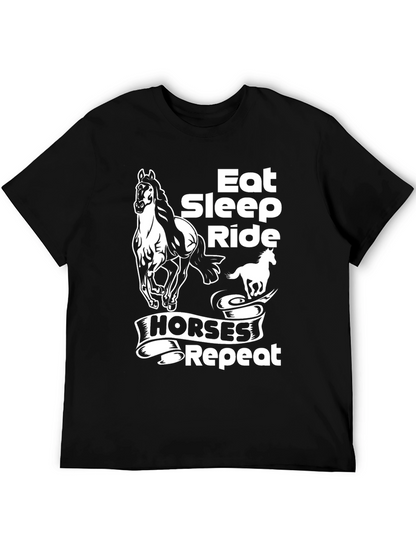 Eat Sleep Ride Horses Repeat T-Shirt