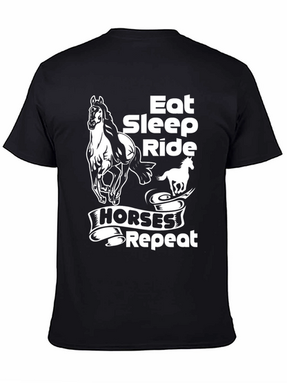 Eat Sleep Ride Horses Repeat T-Shirt