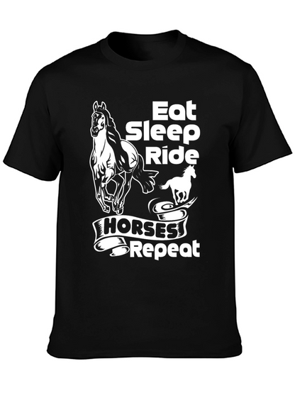 Eat Sleep Ride Horses Repeat T-Shirt
