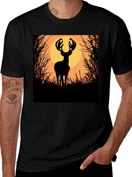 Deer Silhouette Graphic Tee - Nature Inspired Apparel