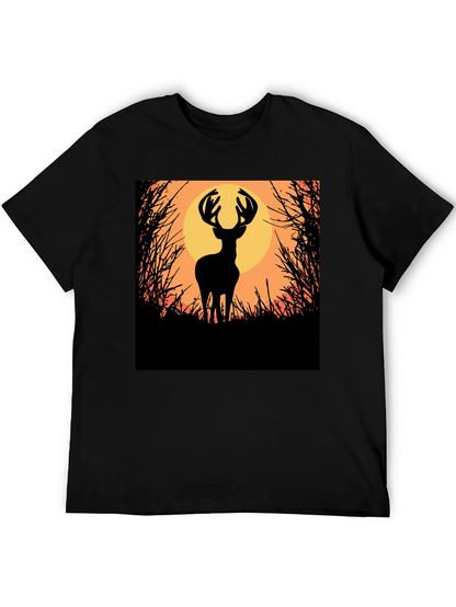 Deer Silhouette Graphic Tee - Nature Inspired Apparel