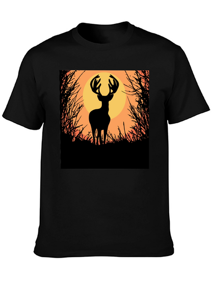 Deer Silhouette Graphic Tee - Nature Inspired Apparel