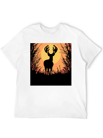 Deer Silhouette Graphic Tee - Nature Inspired Apparel