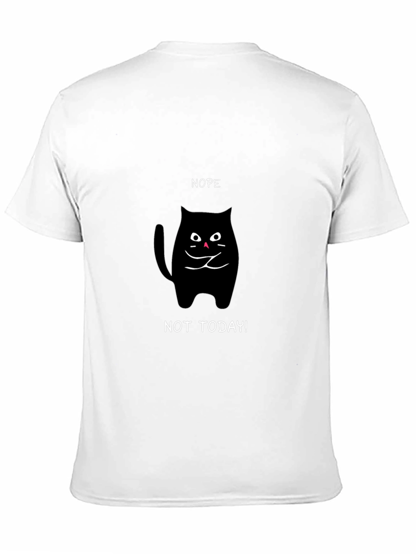 Nope Not Today Cat T-Shirt - Black