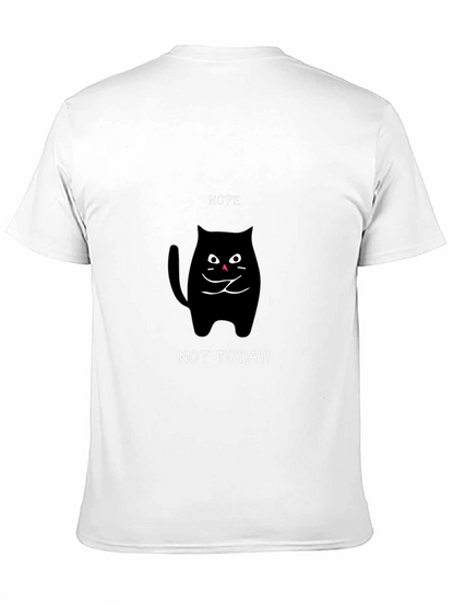 Nope Not Today Cat T-Shirt - Black