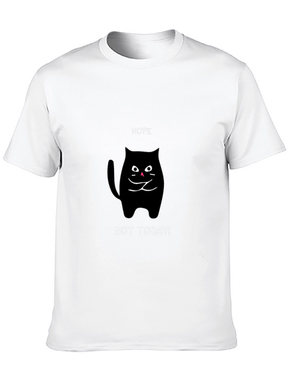 Nope Not Today Cat T-Shirt - Black