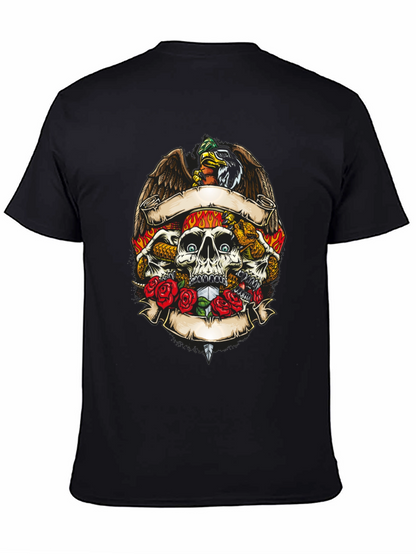 Skull & Eagle Graphic Print Mens T-Shirt