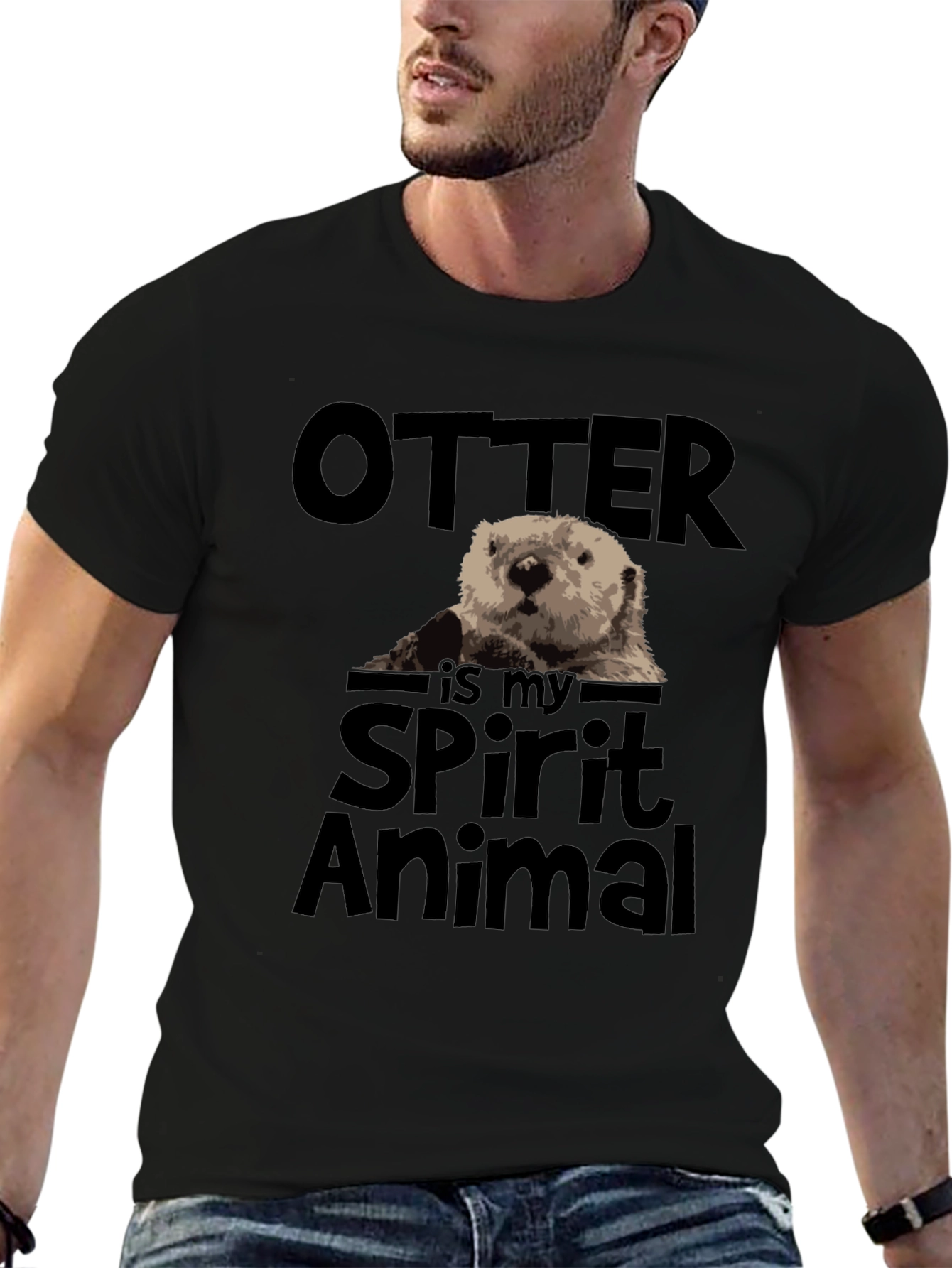 Otter Spirit Animal Graphic T-Shirt