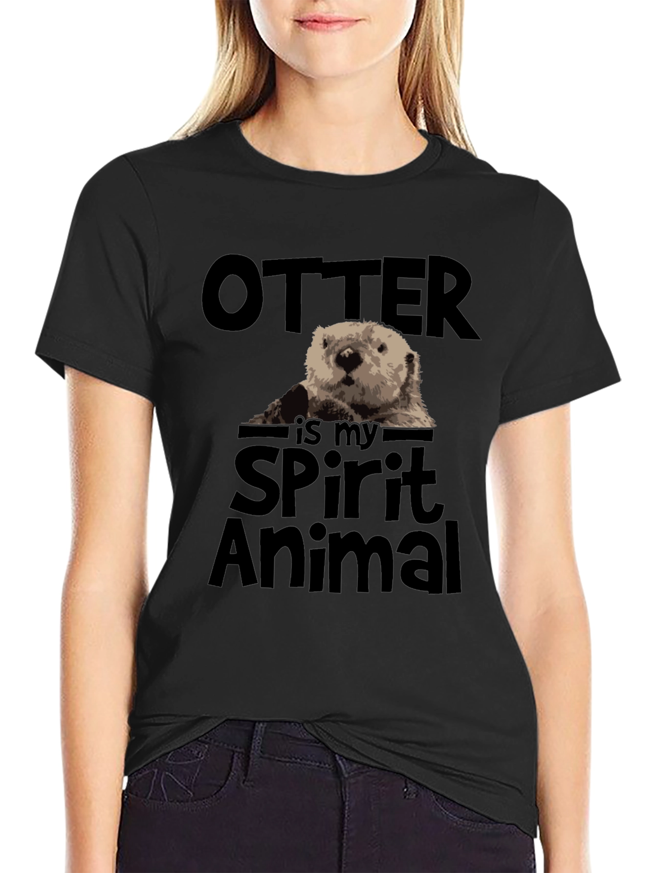 Otter Spirit Animal Graphic T-Shirt