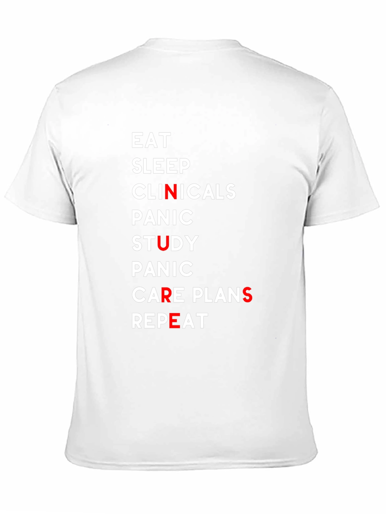 Eat Sleep Clinicals Nurse Black T-Shirt