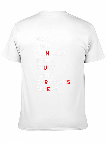 Eat Sleep Clinicals Nurse Black T-Shirt