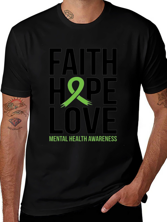 Faith Hope Love Mental Health Awareness T-Shirt