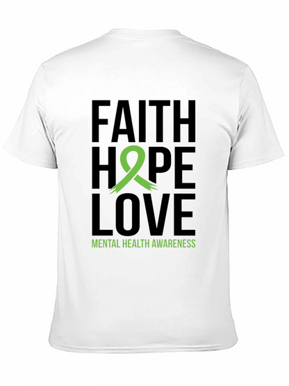 Faith Hope Love Mental Health Awareness T-Shirt