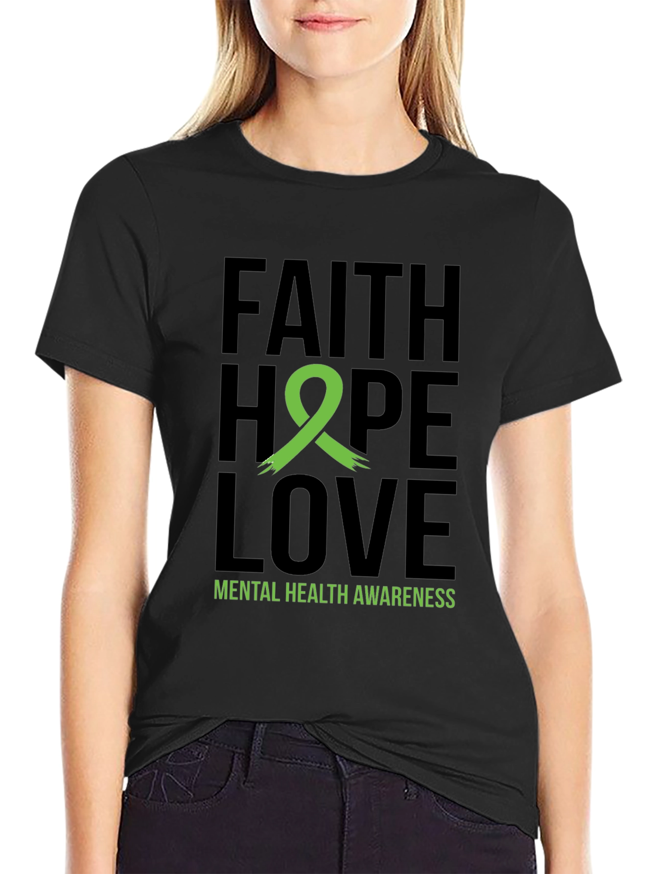 Faith Hope Love Mental Health Awareness T-Shirt