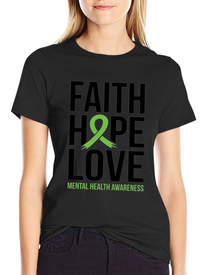 Faith Hope Love Mental Health Awareness T-Shirt