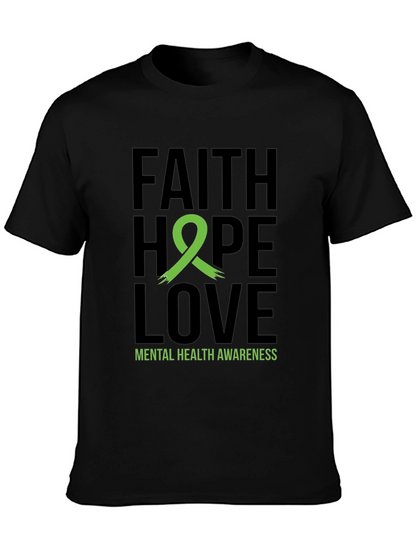 Faith Hope Love Mental Health Awareness T-Shirt