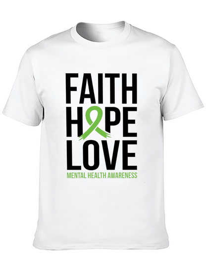 Faith Hope Love Mental Health Awareness T-Shirt