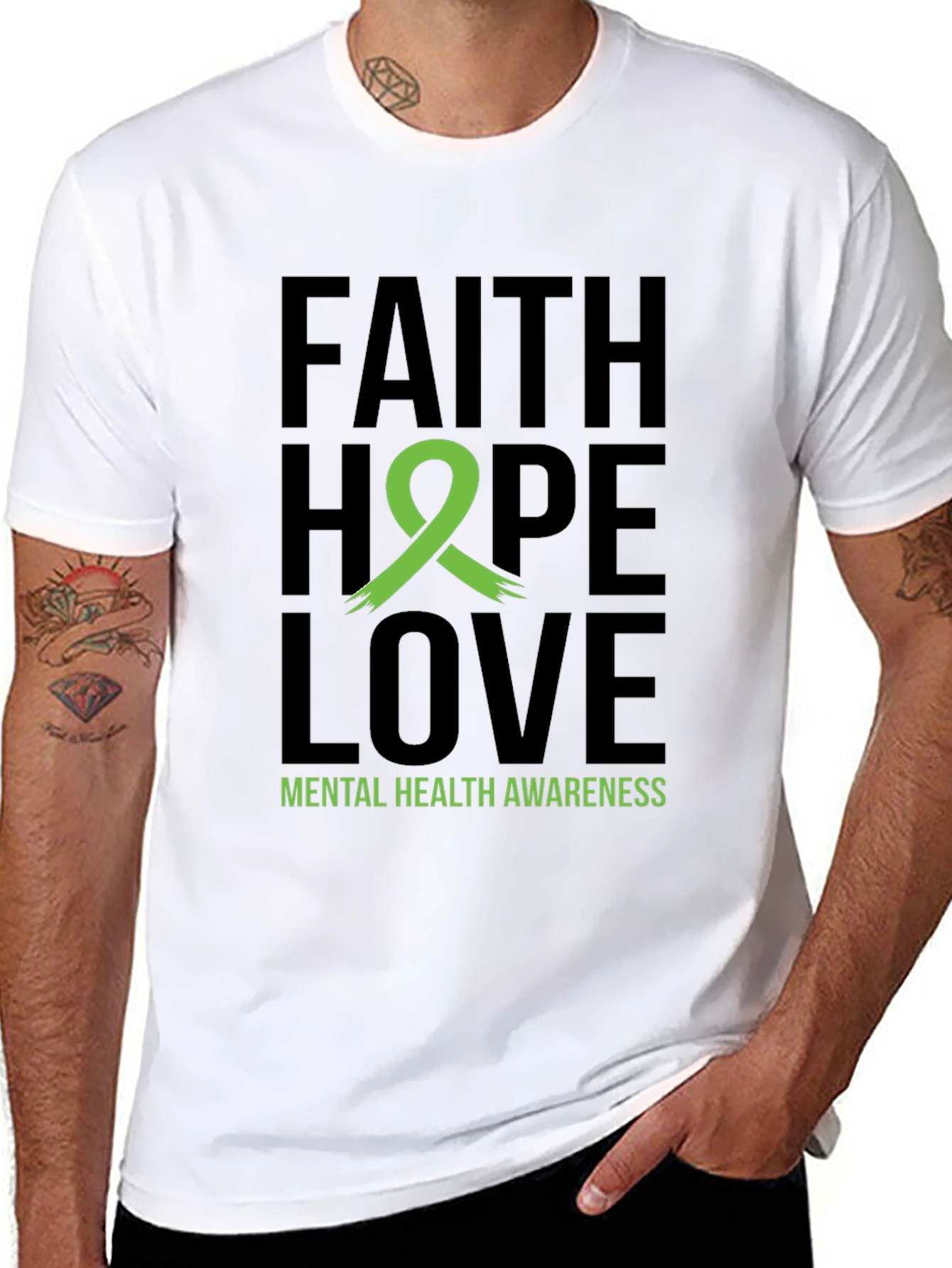 Faith Hope Love Mental Health Awareness T-Shirt