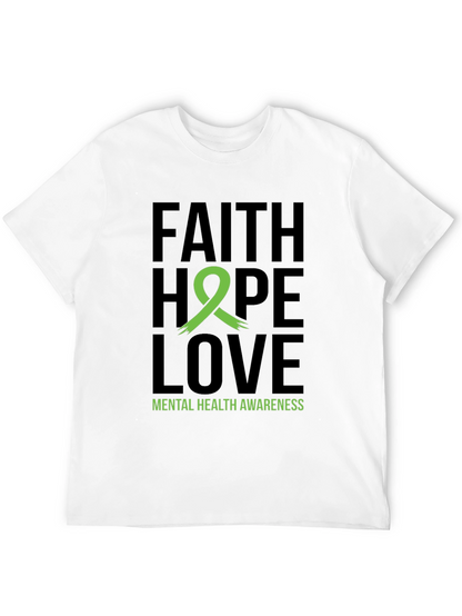Faith Hope Love Mental Health Awareness T-Shirt