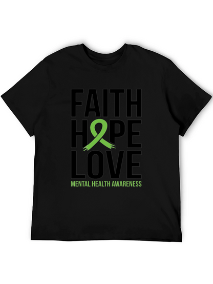 Faith Hope Love Mental Health Awareness T-Shirt
