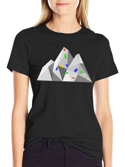 Climbing Wall Graphic Tee - Geometric Design