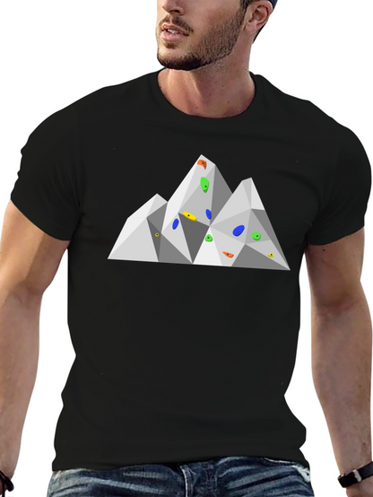 Climbing Wall Graphic Tee - Geometric Design