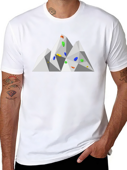 Climbing Wall Graphic Tee - Geometric Design