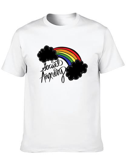 Social Anxiety Rainbow Graphic T-Shirt