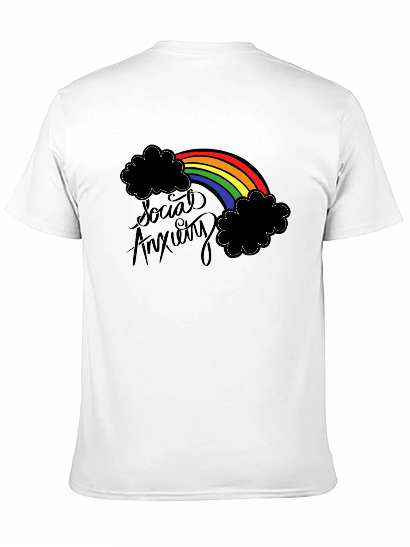 Social Anxiety Rainbow Graphic T-Shirt