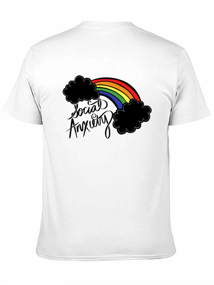 Social Anxiety Rainbow Graphic T-Shirt