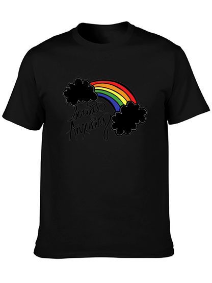 Social Anxiety Rainbow Graphic T-Shirt