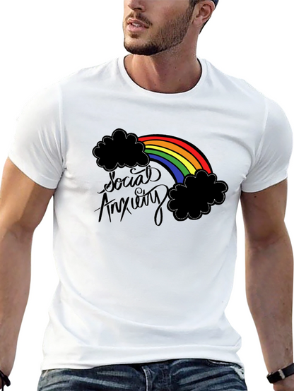 Social Anxiety Rainbow Graphic T-Shirt